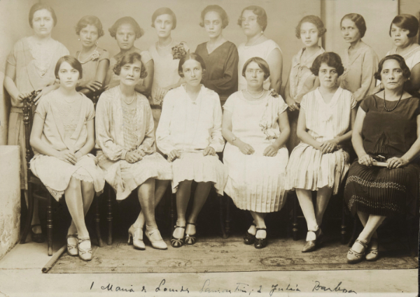 First female voters in Brazil, Natal, Rio Grande do Norte, 1928. Courtesy Brazilian Federation for Women's Progress and public domain.