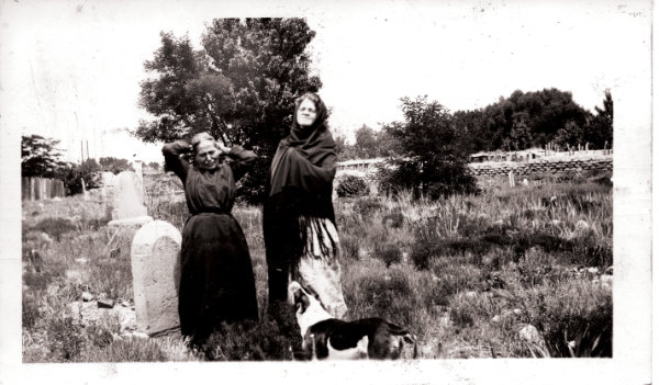 Women in the old Saint Michael’s cemetery, Santa Fe, New Mexico, ca. 1930. Courtesy Palace of the Governors Photo Archives (NMHM/DCA), neg. no. 056598.