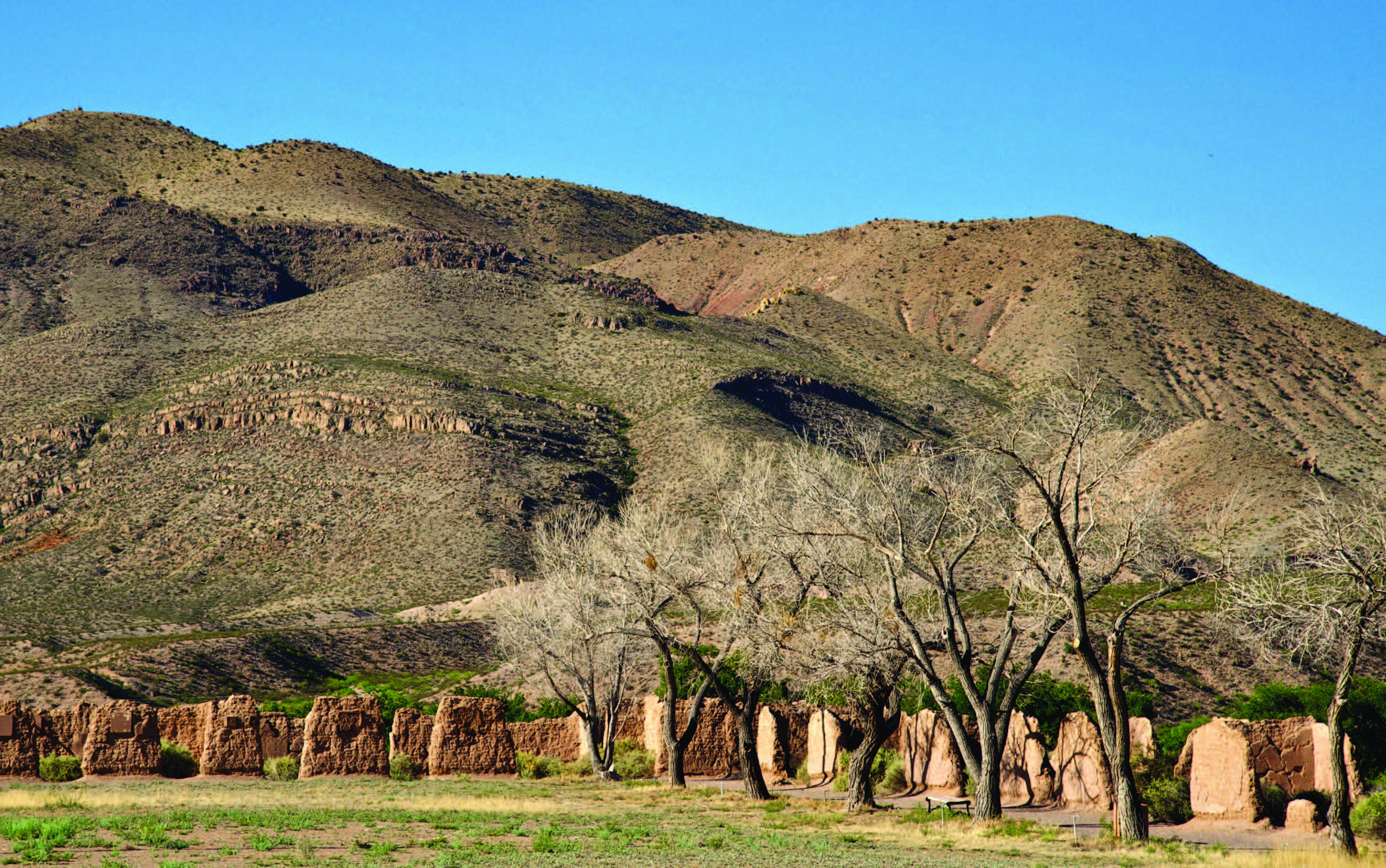 Fort Selden Historic Site, with the Robledo Mountains in the background. Photograph © Jack Parsons.