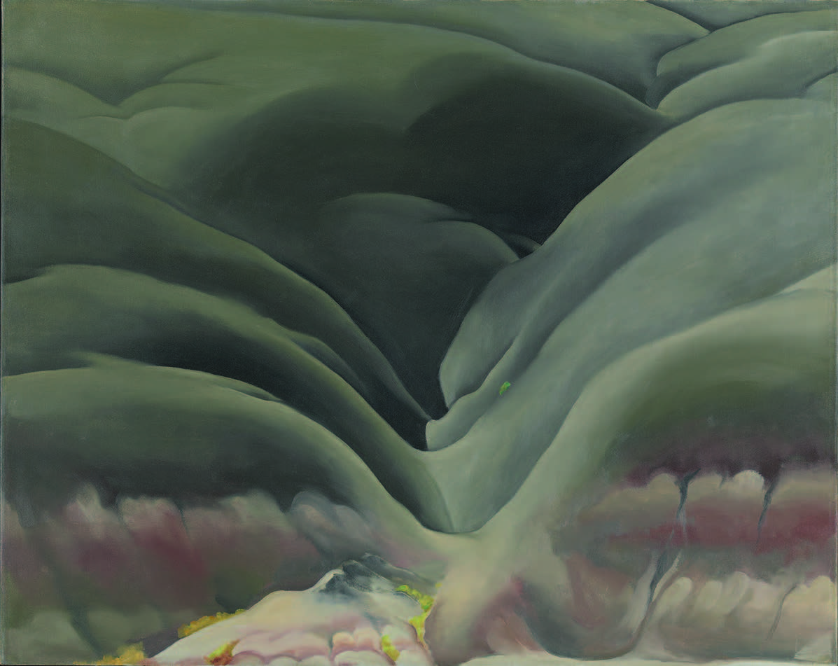 Georgia O’Keeffe (1887–1986), Black Place II, 1945. Oil on canvas, 24 × 30 in. (61 × 76.2 cm). The Jan T. and Marica Vilcek Collection. © Georgia O’Keeffe Museum.