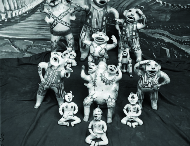 Pottery figures by Pueblos of New Mexico. Photograph by Ben Wittick, ca. 1880. Courtesy Palace of the Governors Photo Archives (NMHM/DCA), Neg. No. 130750.