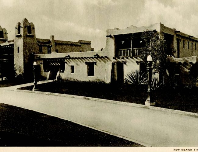 This image of the 1915 Panama-California Exposition's New Mexico Building comes from an official pamphlet of photos, bound with a silky, tasseled cord.