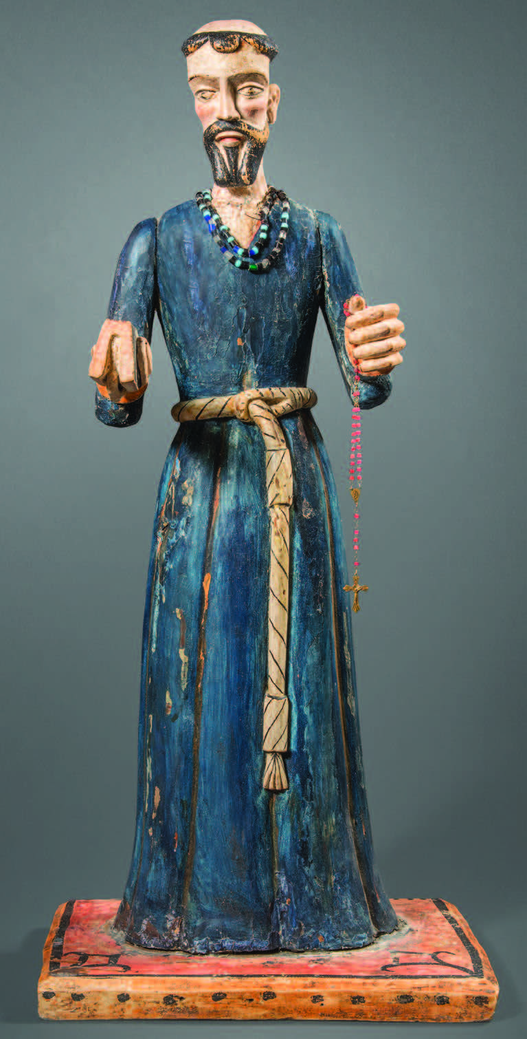 José Anastacio Casados, San Buenaventura. New Mexico, early nineteenth century. Cottonwood, gesso, water-based pigments. Collection of the Spanish Colonial Arts Society, Inc., 1964.028. Photograph by Blair Clark.