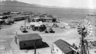Base Camp for Trinity Site was located on the Dave and Ross McDonald Ranch and was ten miles southwest of Ground Zero. Photo courtesy of WSMR.
