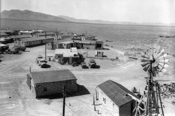 Base Camp for Trinity Site was located on the Dave and Ross McDonald Ranch and was ten miles southwest of Ground Zero. Photo courtesy of WSMR.