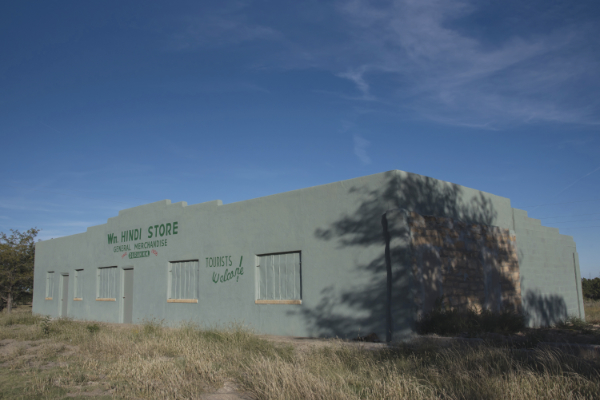 The Wm. Hindi Store, erected in 1908, is a well-maintained relic of a family that still lives in the Duran area. Photograph by Carrie McCarthy.