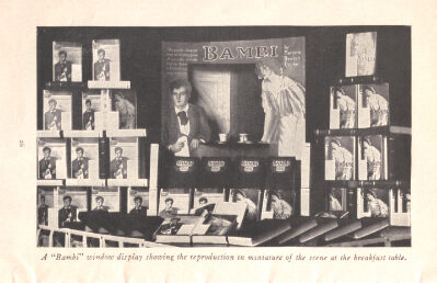 Image from a brochure created to promote the book Bambi features Mary’s illustrations of the main characters, Bambi and Jarvis. Courtesy Blumenschein Family Collection, Fray Angélico Chávez History Library, New Mexico History Museum.