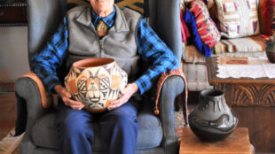 J. Paul Taylor in his home in Mesilla.