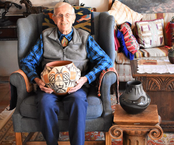 J. Paul Taylor in his home in Mesilla.