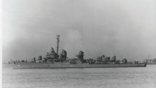 The USS Bryant, on which Dominic was stationed, photographed in South Carolina on January 7, 1944. Images courtesy of Patriots Point Naval and Maritime Museum, Mt. Pleasant, South Carolina.