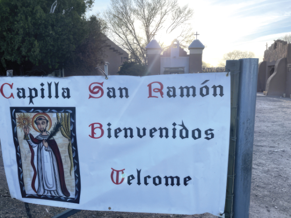 Capilla San Ramo´n, Tomé, New Mexico, 2023.
Welcome sign to family capilla of Dr. Ramón Sanchez.
Photo by Leeanna Torres.